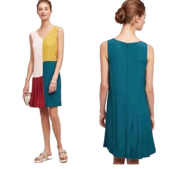 AnthropologieāHDāinĀ Parisācolorāblockādress Sz 2 - Picture 1 of 10
